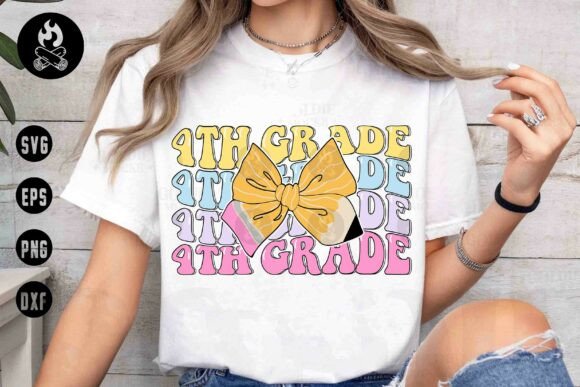 4th Grade Bow Pencil SVG: Celebrate School Life