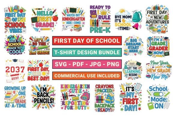 Celebrate the Milestone: The Ultimate First Day of School Design Bundle for Every Grade