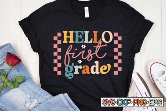 Hello First Grade SVG T-shirt Design: A Versatile Digital Asset for Creators and Educators