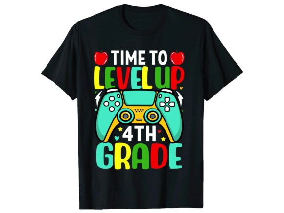 Level Up 4th Grade Gamer SVG T-Shirt: A Strategic Asset for Back-to-School Branding and DIY Creativity