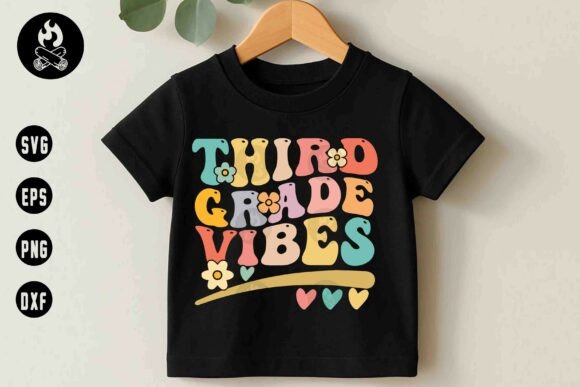 Third Grade Vibes SVG Retro Shirt: A Nostalgic Design for Modern Classrooms