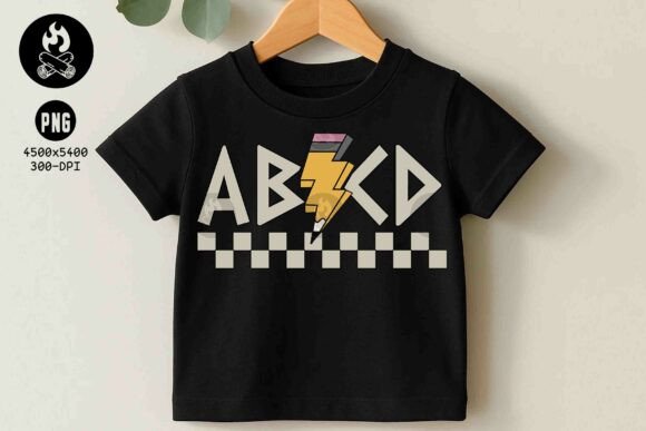 Transform Your Back-to-School Projects with the Checkered ABCD Pencil School PNG Design
